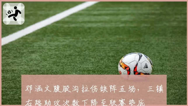 邓涵文腹股沟拉伤缺阵五场,三镇右路助攻次数下降至联赛垫底